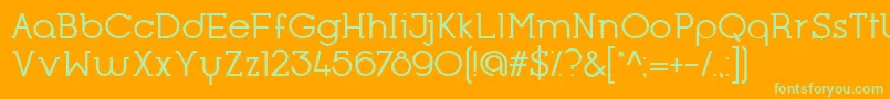 Шрифт OpificioSerifRegular – зелёные шрифты на оранжевом фоне
