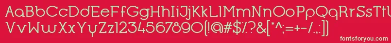 OpificioSerifRegular-Schriftart – Grüne Schriften auf rotem Hintergrund