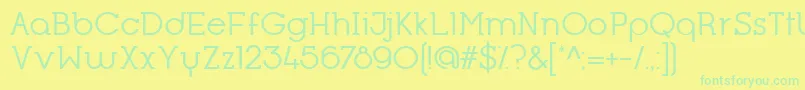 OpificioSerifRegular Font – Green Fonts on Yellow Background