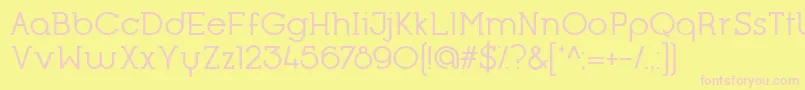 OpificioSerifRegular Font – Pink Fonts on Yellow Background