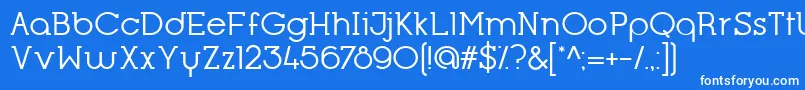 フォントOpificioSerifRegular – 青い背景に白い文字