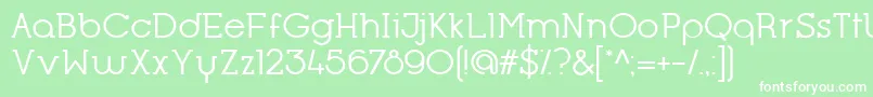 OpificioSerifRegular-Schriftart – Weiße Schriften auf grünem Hintergrund