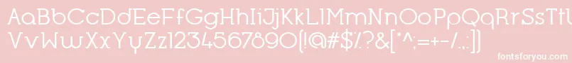 OpificioSerifRegular-Schriftart – Weiße Schriften auf rosa Hintergrund