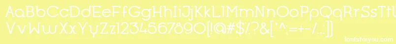 フォントOpificioSerifRegular – 黄色い背景に白い文字