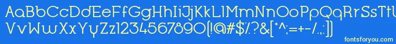 Шрифт OpificioSerifRegular – жёлтые шрифты на синем фоне