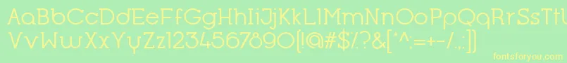 Шрифт OpificioSerifRegular – жёлтые шрифты на зелёном фоне