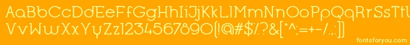フォントOpificioSerifRegular – オレンジの背景に黄色の文字