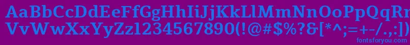 TienneBold Font – Blue Fonts on Purple Background