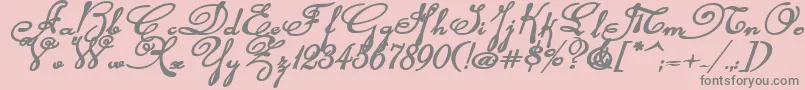Rhalinabexpi Font – Gray Fonts on Pink Background