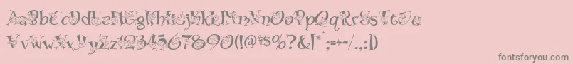 フォントBlossom – ピンクの背景に灰色の文字