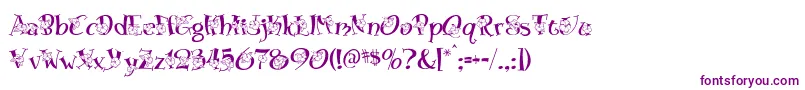 Blossom Font – Purple Fonts on White Background