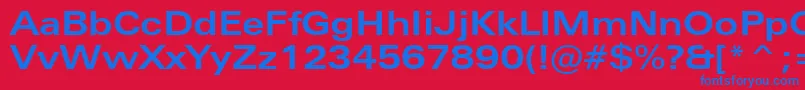 ZurichBoldExtendedBt Font – Blue Fonts on Red Background