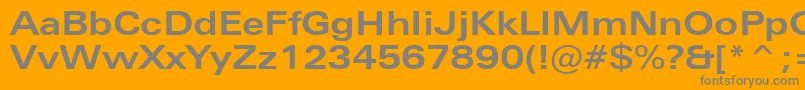 ZurichBoldExtendedBt Font – Gray Fonts on Orange Background