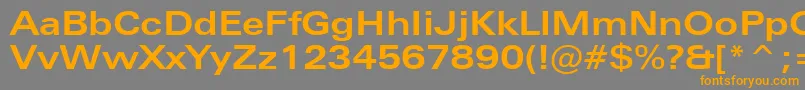 ZurichBoldExtendedBt Font – Orange Fonts on Gray Background