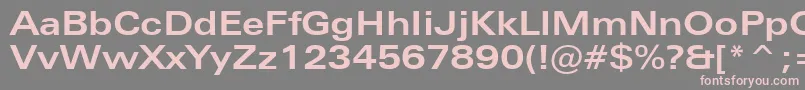 ZurichBoldExtendedBt Font – Pink Fonts on Gray Background