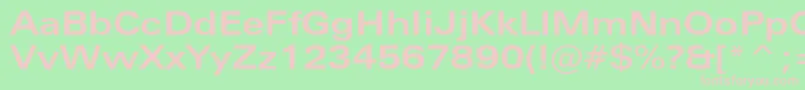 ZurichBoldExtendedBt Font – Pink Fonts on Green Background
