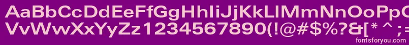 ZurichBoldExtendedBt Font – Pink Fonts on Purple Background