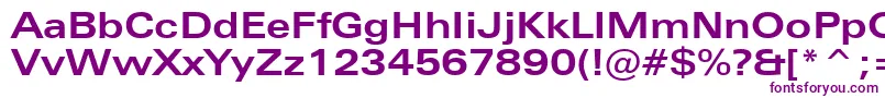 ZurichBoldExtendedBt Font – Purple Fonts on White Background