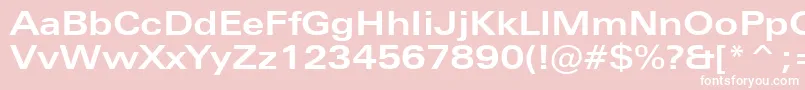 ZurichBoldExtendedBt Font – White Fonts on Pink Background