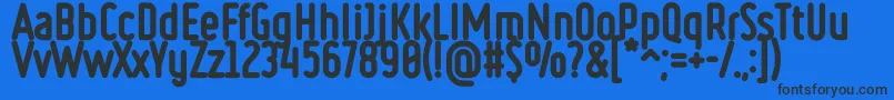 RulerHeavy Font – Black Fonts on Blue Background