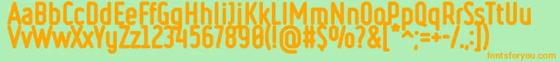 RulerHeavy Font – Orange Fonts on Green Background