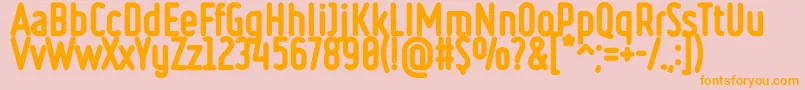 RulerHeavy Font – Orange Fonts on Pink Background