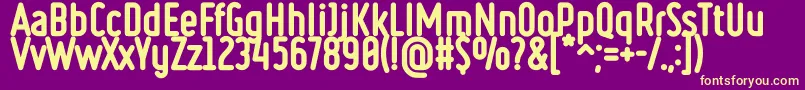 RulerHeavy Font – Yellow Fonts on Purple Background