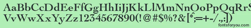 フォントLegaBold – 緑の背景に黒い文字