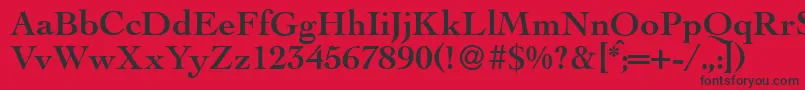 フォントLegaBold – 赤い背景に黒い文字