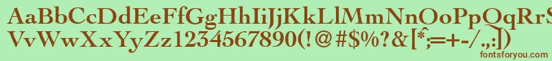 LegaBold Font – Brown Fonts on Green Background
