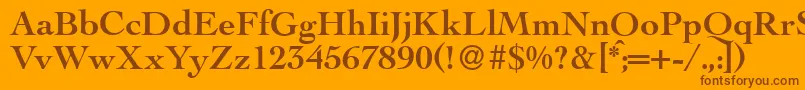 LegaBold Font – Brown Fonts on Orange Background
