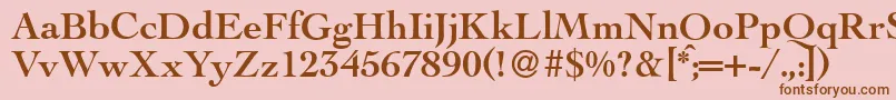 LegaBold Font – Brown Fonts on Pink Background