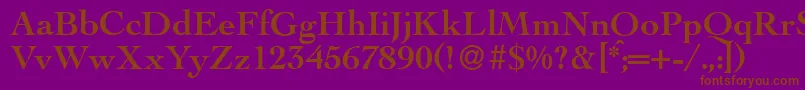 LegaBold Font – Brown Fonts on Purple Background