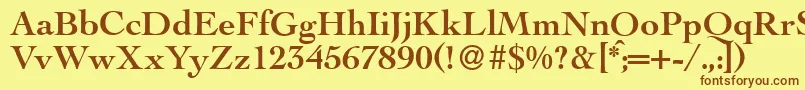 LegaBold Font – Brown Fonts on Yellow Background