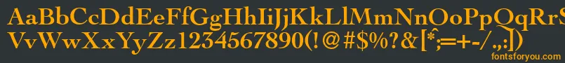 フォントLegaBold – 黒い背景にオレンジの文字