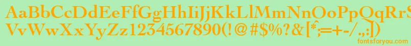 LegaBold Font – Orange Fonts on Green Background