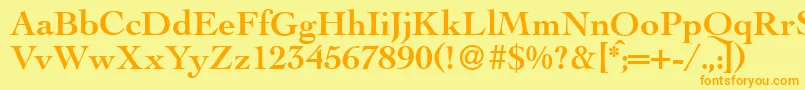 LegaBold Font – Orange Fonts on Yellow Background