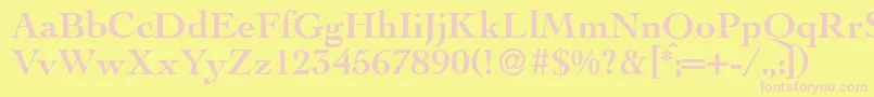 LegaBold Font – Pink Fonts on Yellow Background
