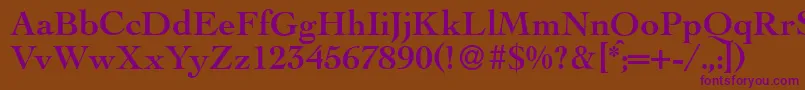 LegaBold Font – Purple Fonts on Brown Background