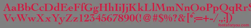LegaBold Font – Red Fonts on Gray Background