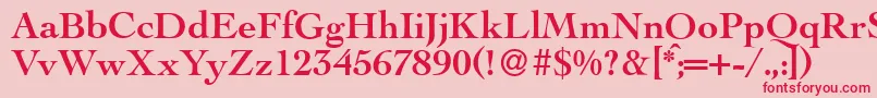 フォントLegaBold – ピンクの背景に赤い文字