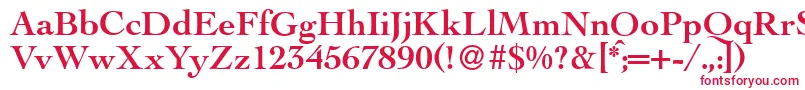 フォントLegaBold – 白い背景に赤い文字