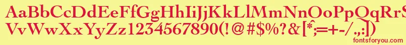LegaBold Font – Red Fonts on Yellow Background