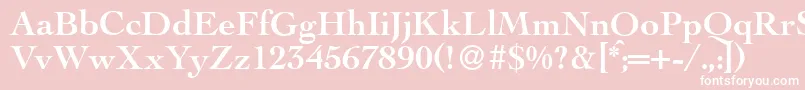 LegaBold-Schriftart – Weiße Schriften auf rosa Hintergrund