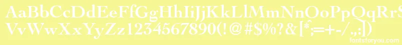 LegaBold Font – White Fonts on Yellow Background