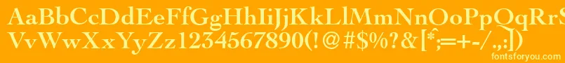 LegaBold Font – Yellow Fonts on Orange Background