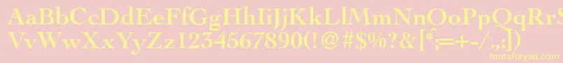 LegaBold Font – Yellow Fonts on Pink Background