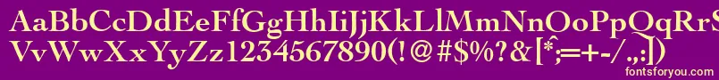 Шрифт LegaBold – жёлтые шрифты на фиолетовом фоне