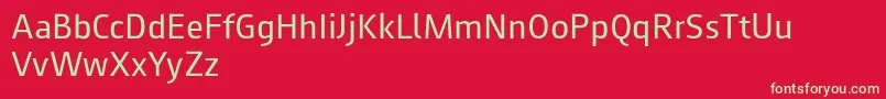 Augustsans55regular Font – Green Fonts on Red Background