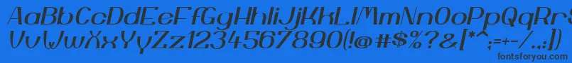 YiggivooUcI Font – Black Fonts on Blue Background